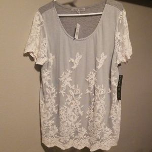 Lace & T-shirt top
